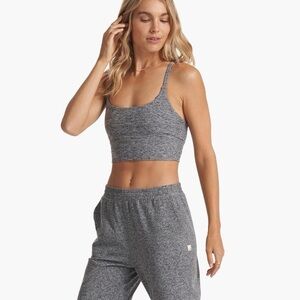 Vuori LONG LINE ELEVATION BRA Heather Grey Size Medium